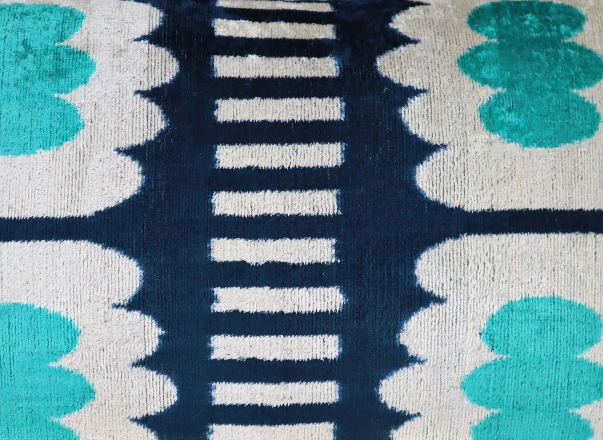 Canvello Luxury Abstract Turquoise Blue Handmade Throw Pillow - 16x24 in Canvello