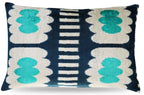Canvello Luxury Abstract Turquoise Blue Handmade Throw Pillow - 16x24 in Canvello