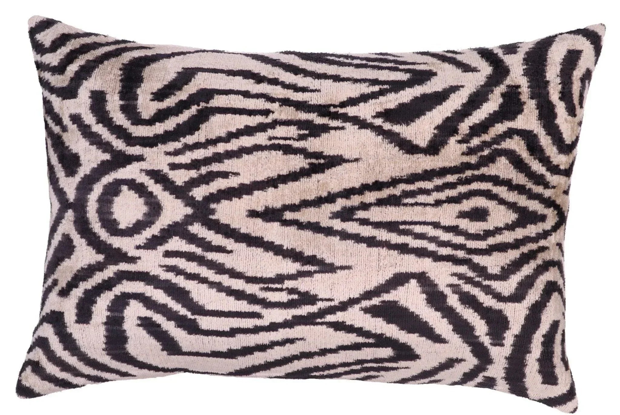 Canvello Luxury Black And Ivory Throw Pillows - 16x24 Canvello