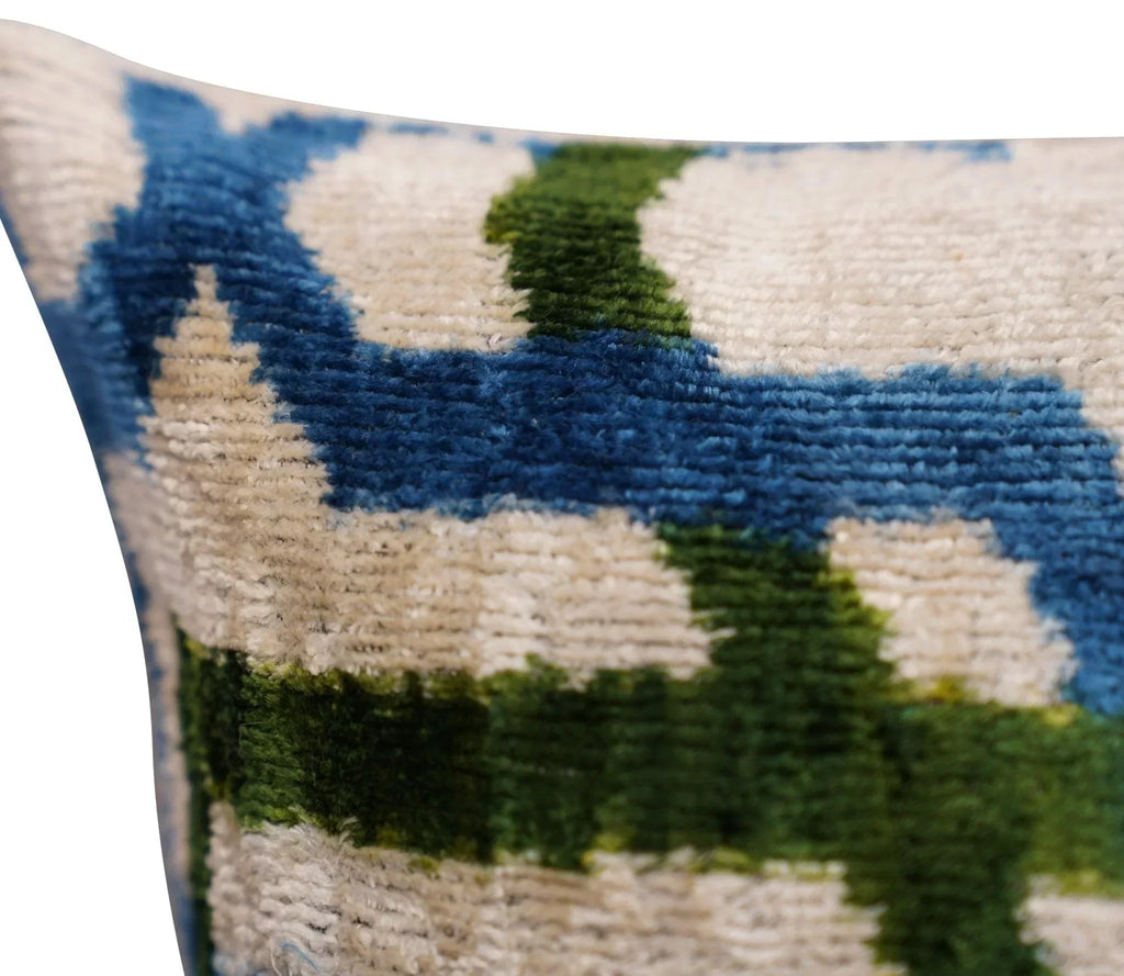 Canvello Luxury Blue Green Geometric Pillow for Couch - 16x16 inch Canvello