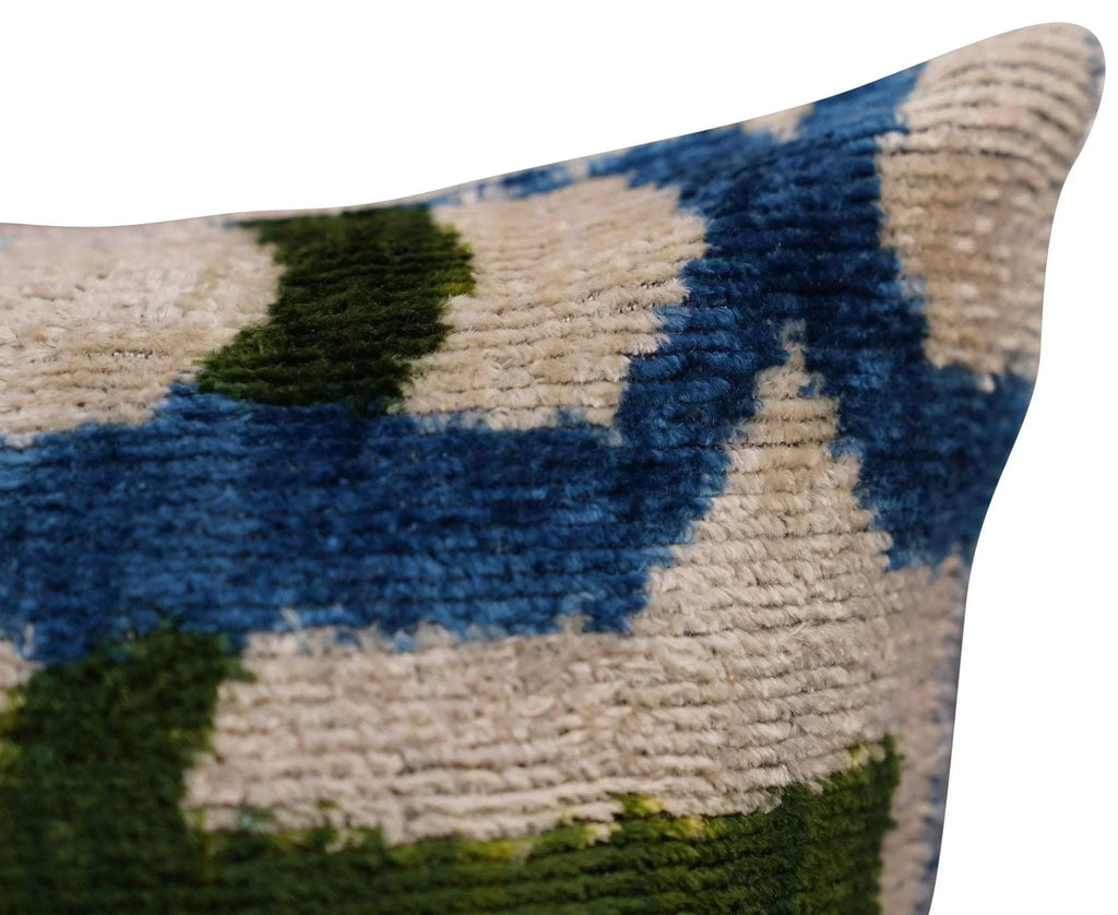 Canvello Luxury Blue Green Geometric Pillow for Couch - 16x16 inch Canvello