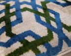 Canvello Luxury Blue Green Geometric Pillow for Couch - 16x16 inch Canvello