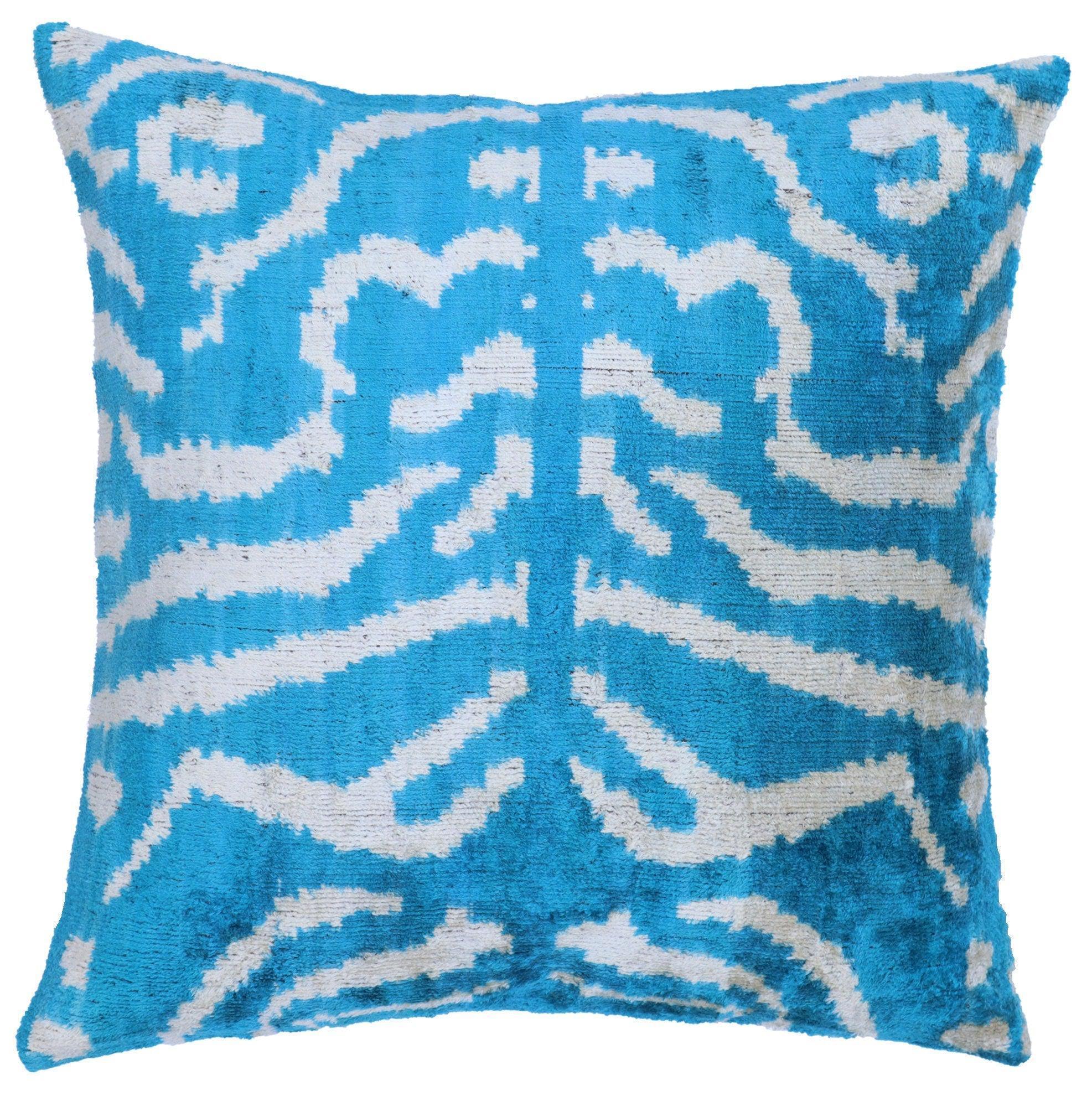 Canvello Luxury Blue Throw Pillows For Couch - 16x16 inch Canvello