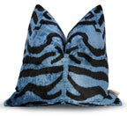 Canvello Luxury Blue Tiger Print Pillow for Couch - 16x16 inch Canvello