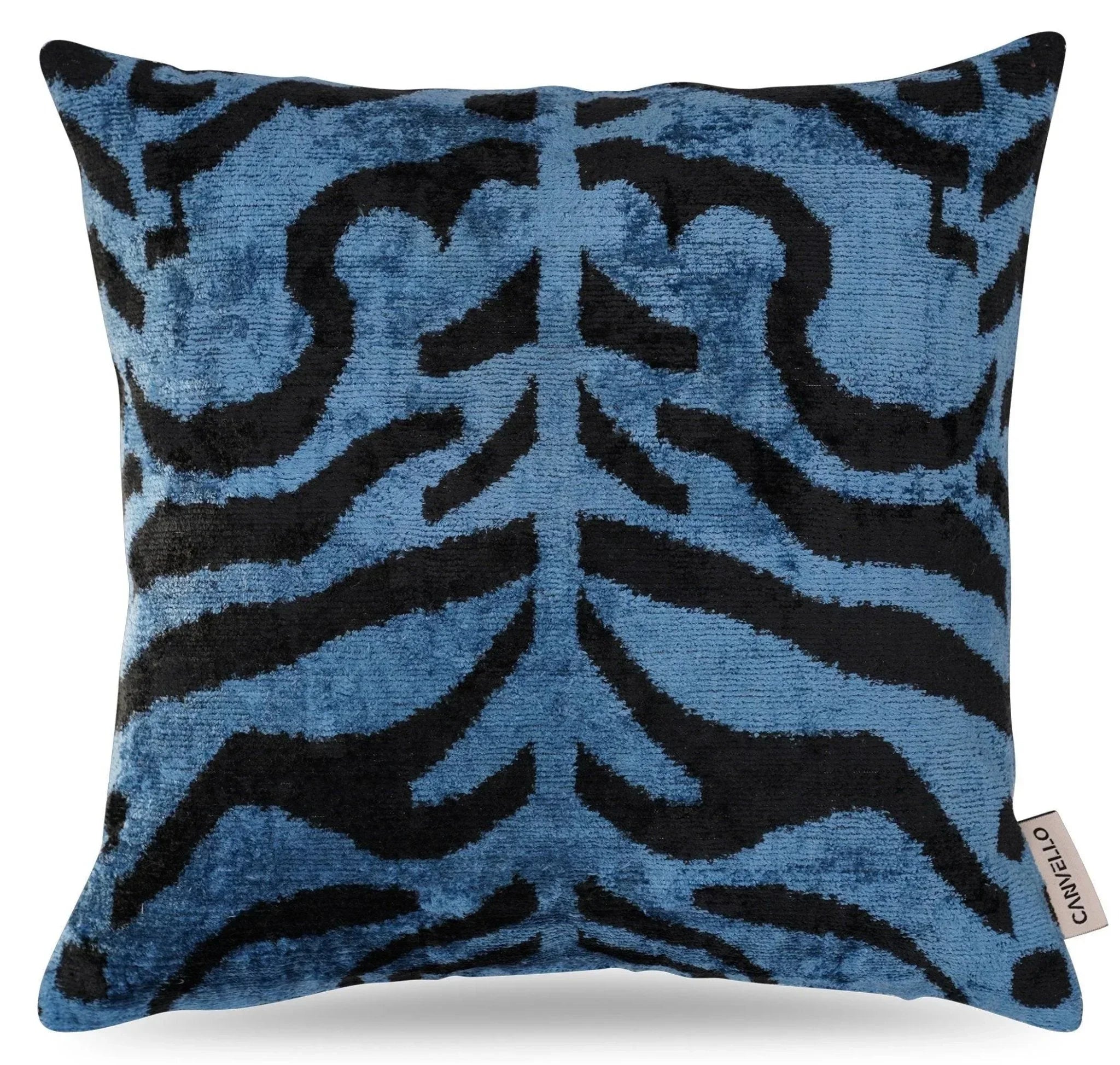 Canvello Luxury Blue Tiger Print Pillow for Couch - 16x16 inch Canvello