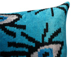 Canvello Luxury Congress Blue Turquoise Evil Eye Pillow for Couch - 16x16 inch Canvello
