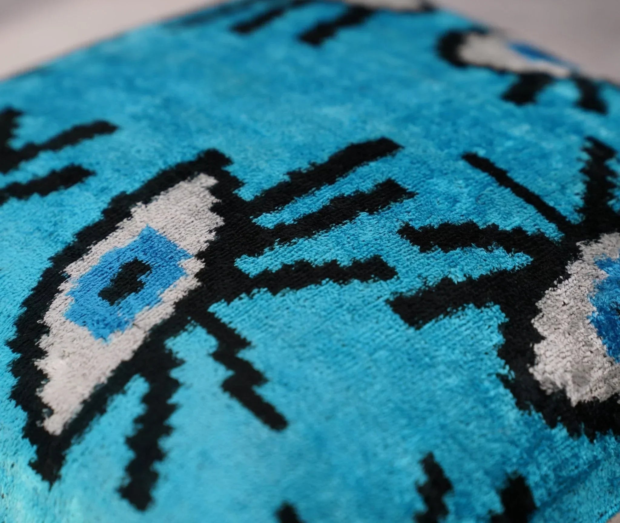 Canvello Luxury Congress Blue Turquoise Evil Eye Pillow for Couch - 16x16 inch Canvello