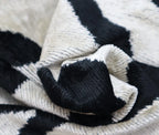 Canvello Luxury Decorative Black White Throw Pillow | X in (40 X Cm), back view - House Of Avana