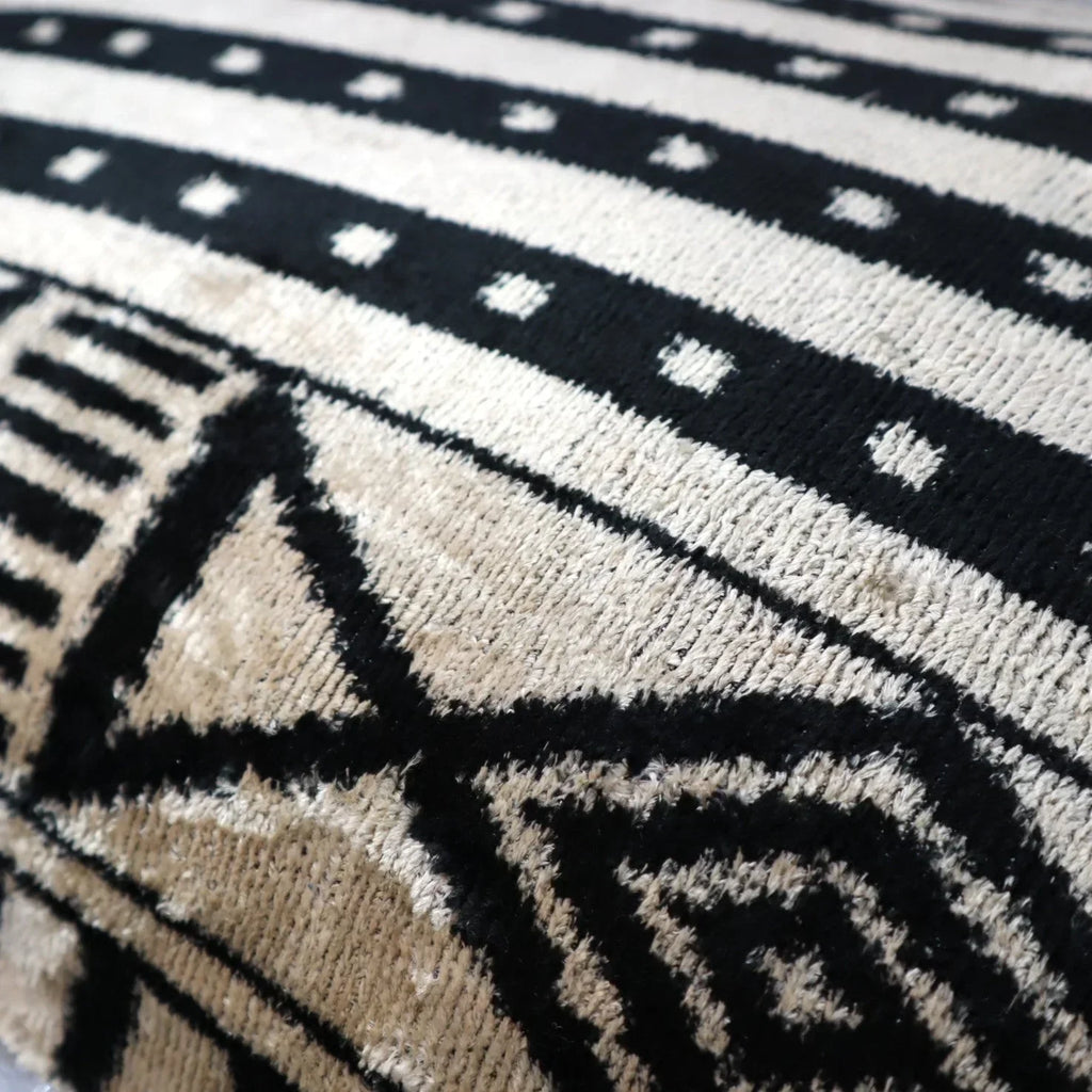 Canvello Luxury Decorative Black & White Throw Pillow | 16 x 24 in (40 x 60 cm) Canvello