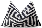 Canvello Luxury Decorative Black White Throw Pillow | 16 x 24 in (40 x 60 cm) Canvello