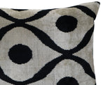 Canvello Luxury Decorative Black White Throw Pillow | X in (40 X Cm), top view - House Of Avana