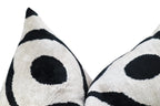 Canvello Luxury Decorative Black White Throw Pillow | X in (40 X Cm), angled view - House Of Avana
