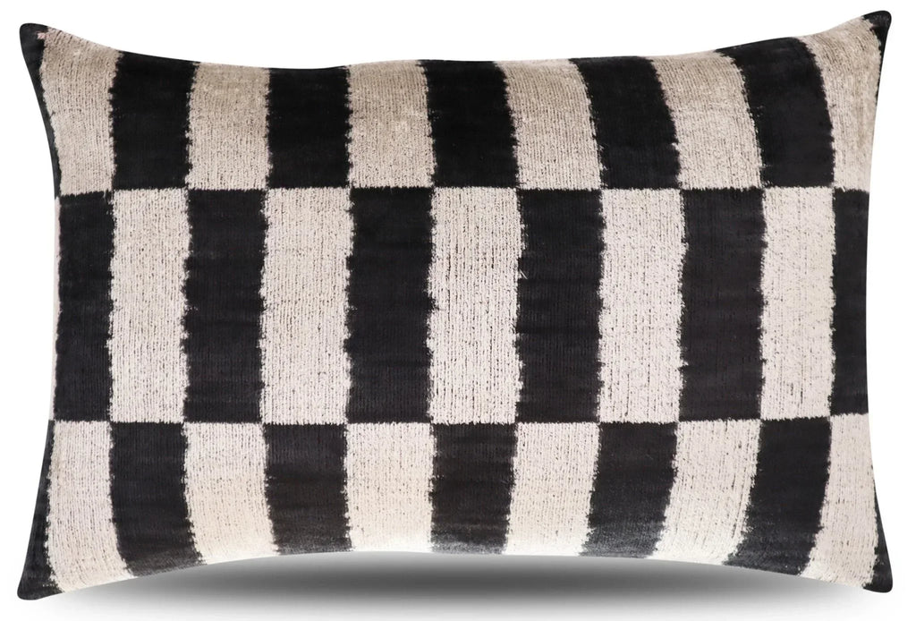 Canvello Luxury Decorative Black & White Throw Pillow | 16 x 24 in (40 x 60 cm) Canvello