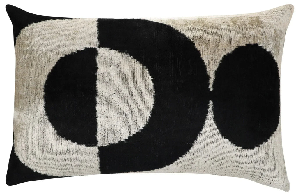 Canvello Luxury Decorative Black White Throw Pillow | 16 x 24 in (40 x 60 cm) Canvello