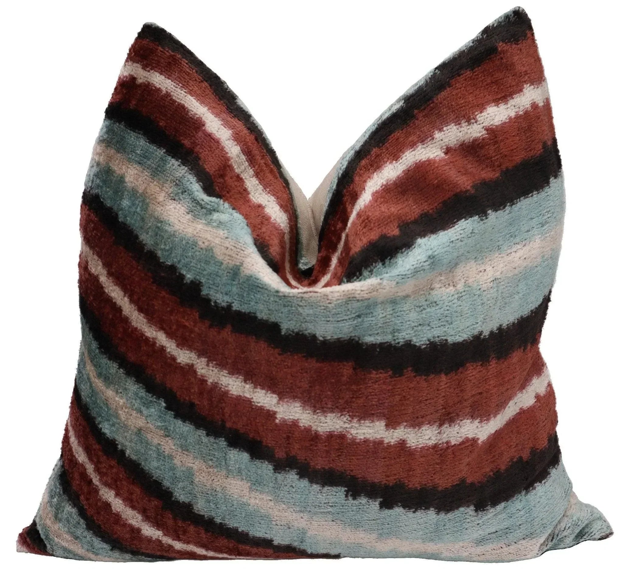Canvello Luxury Decorative Brown Gray Throw Pillows | 16 x 16 in (40 x 40 cm) Canvello