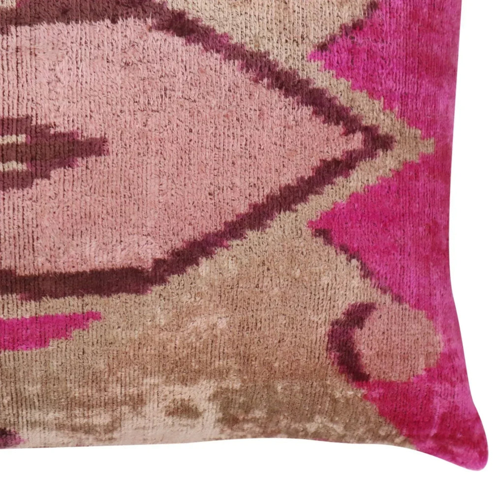 Canvello Luxury Decorative Earth Tones Pink Pillow With Down Insert- 16x24 in Canvello