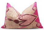 Canvello Luxury Decorative Earth Tones Pink Pillow With Down Insert- 16x24 in Canvello