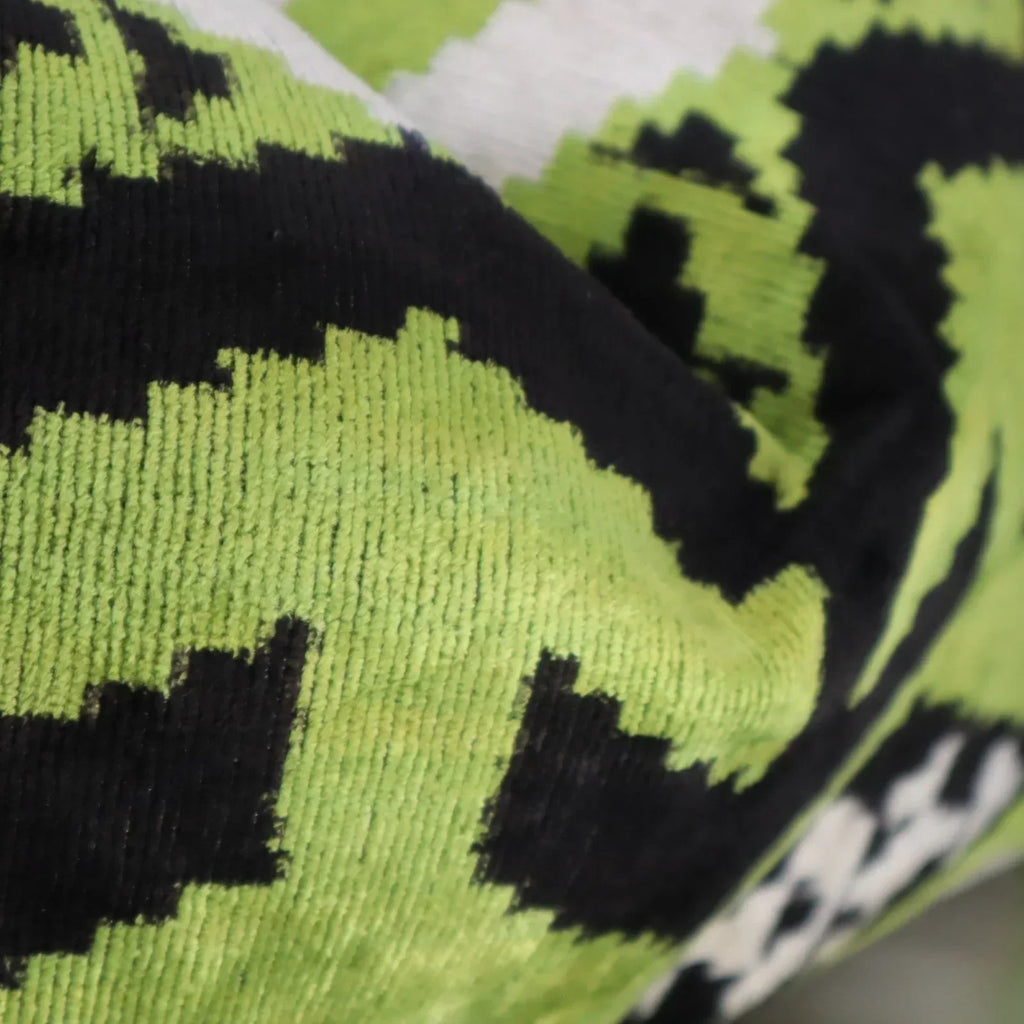 Canvello Luxury Decorative Green Black Throw Pillow | X in (40 X Cm), top view - House Of Avana
