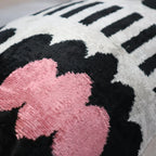 Canvello Luxury Decorative Pink Black White Throw Pillow | 16 x 24 in (40 x 60 cm) Canvello