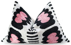 Canvello Luxury Decorative Pink Black White Throw Pillow | 16 x 24 in (40 x 60 cm) Canvello