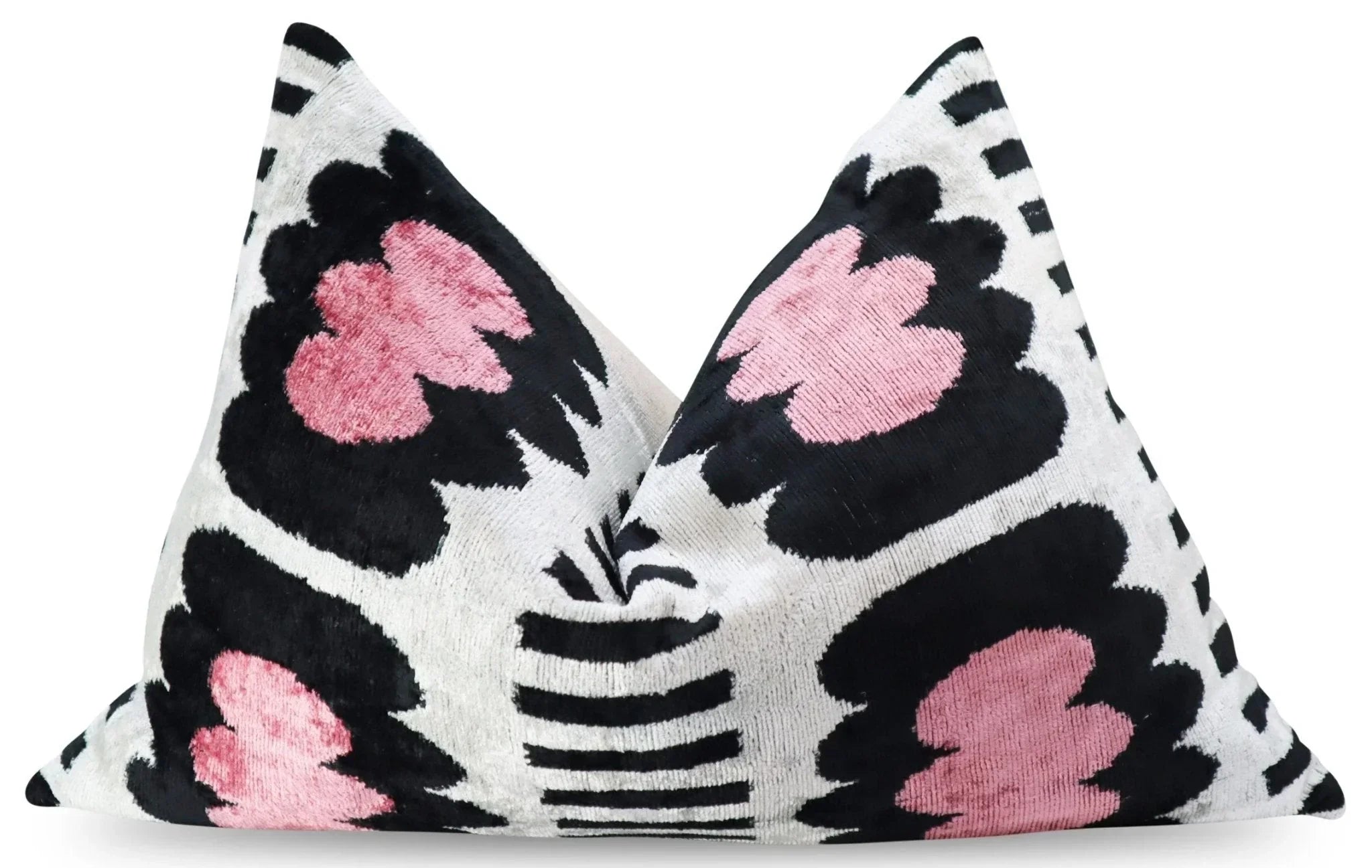Canvello Luxury Decorative Pink Black White Throw Pillow | 16 x 24 in (40 x 60 cm) Canvello