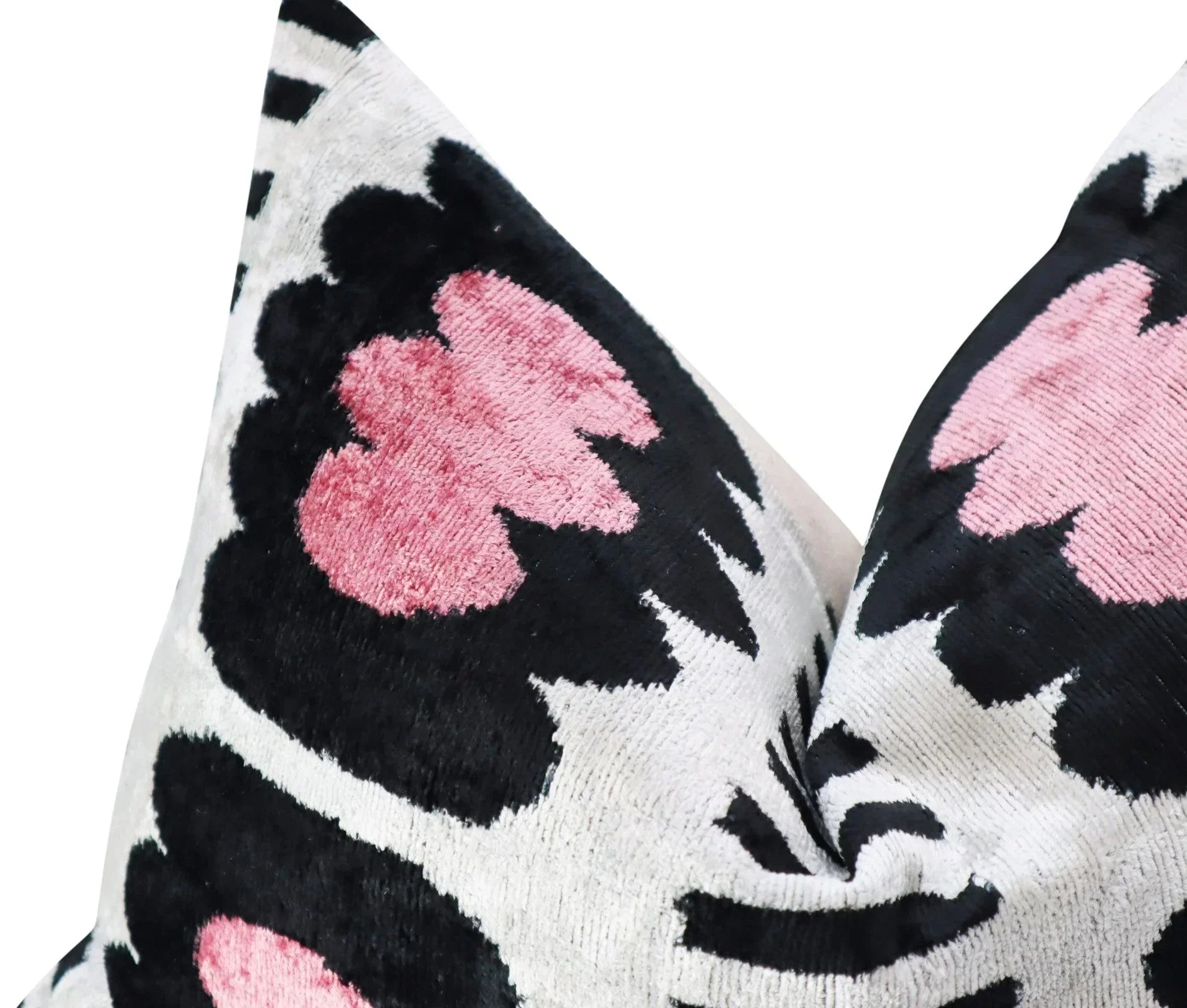 Canvello Luxury Decorative Pink Black White Throw Pillow | 16 x 24 in (40 x 60 cm) Canvello