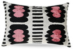 Canvello Luxury Decorative Pink Black White Throw Pillow | 16 x 24 in (40 x 60 cm) Canvello