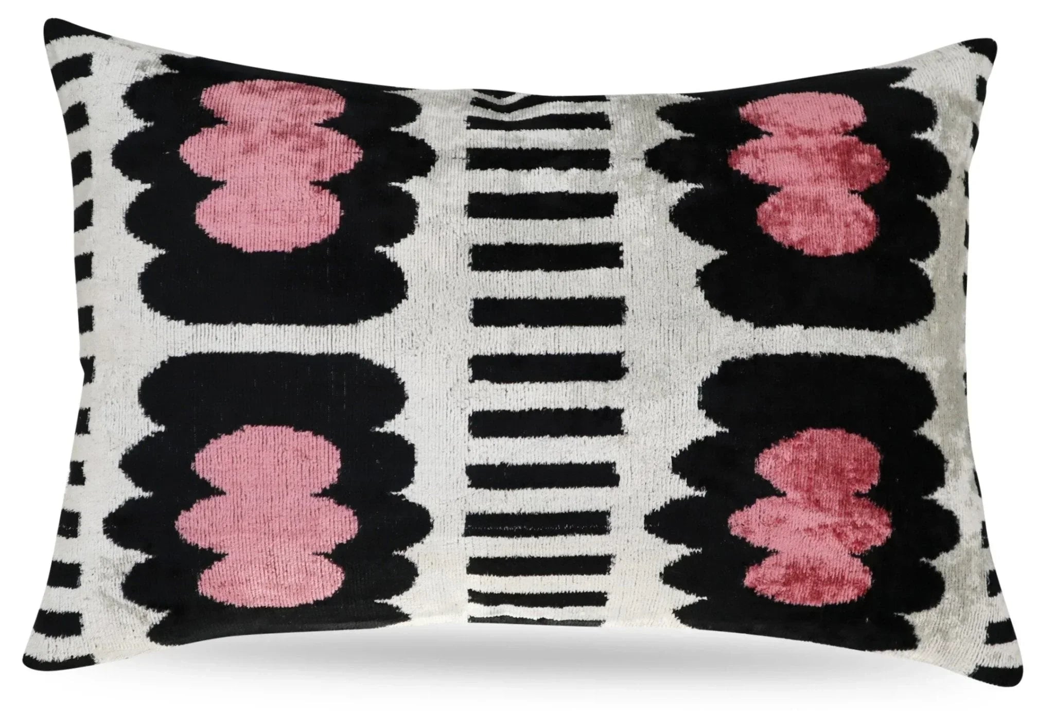 Canvello Luxury Decorative Pink Black White Throw Pillow | 16 x 24 in (40 x 60 cm) Canvello