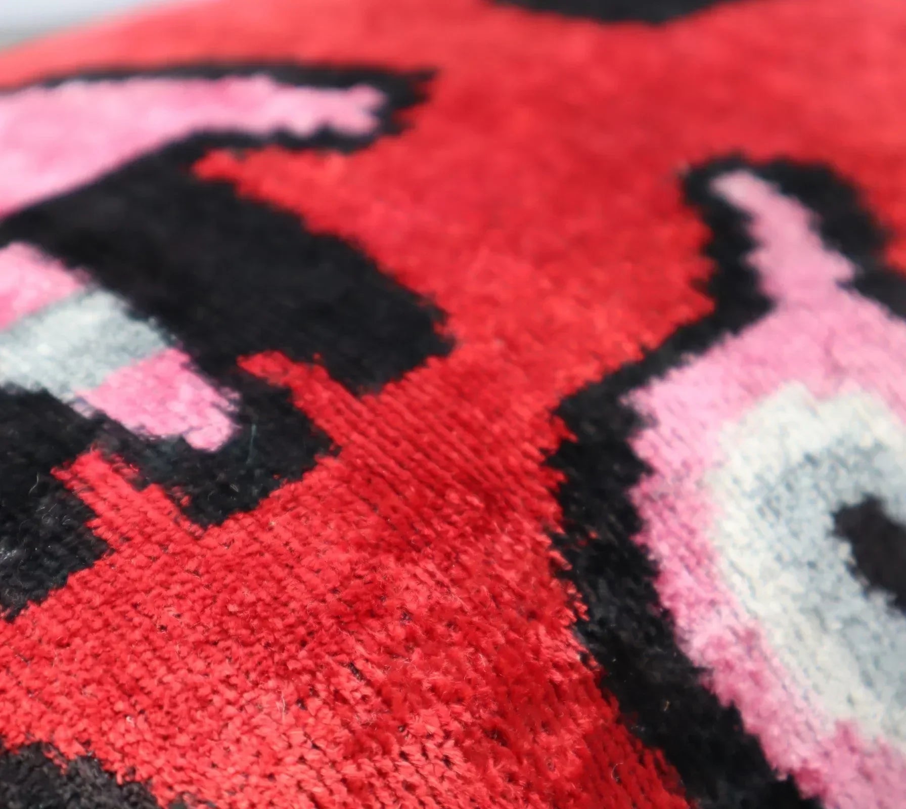 Canvello Luxury Decorative Red Pink Black Throw Pillow | 16 x 24 in (40 x 60 cm) Canvello