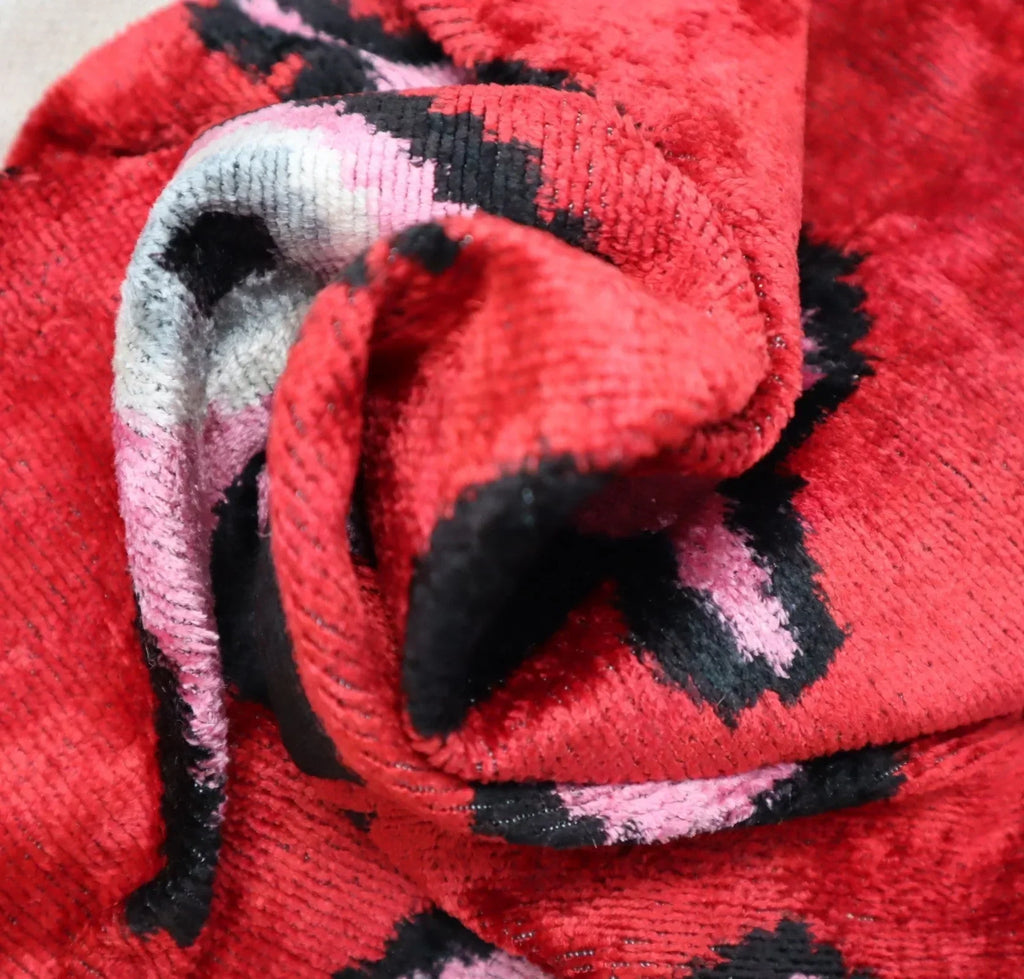 Canvello Luxury Decorative Red Pink Black Throw Pillow | 16 x 24 in (40 x 60 cm) Canvello