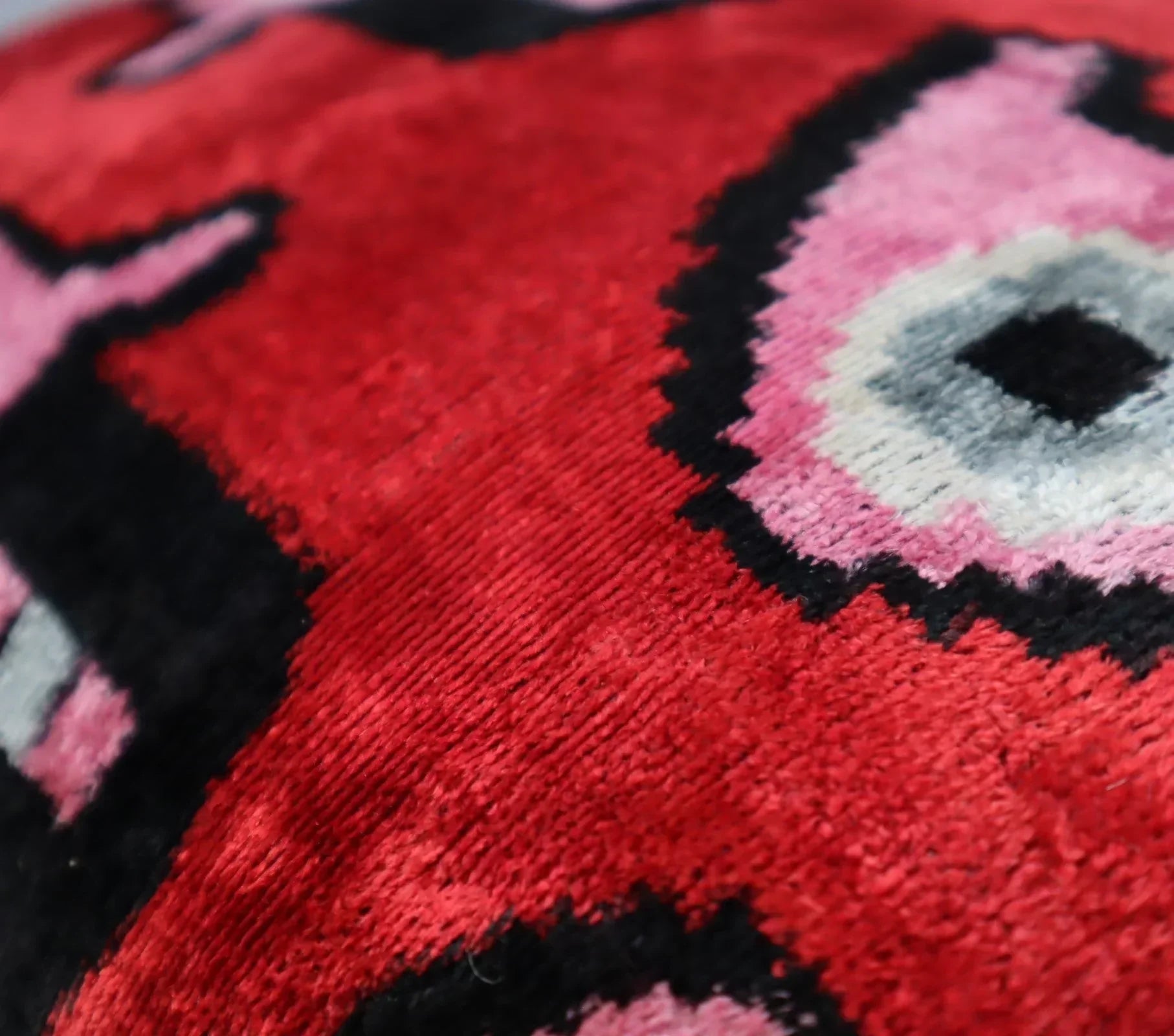 Canvello Luxury Decorative Red Pink Black Throw Pillow | 16 x 24 in (40 x 60 cm) Canvello
