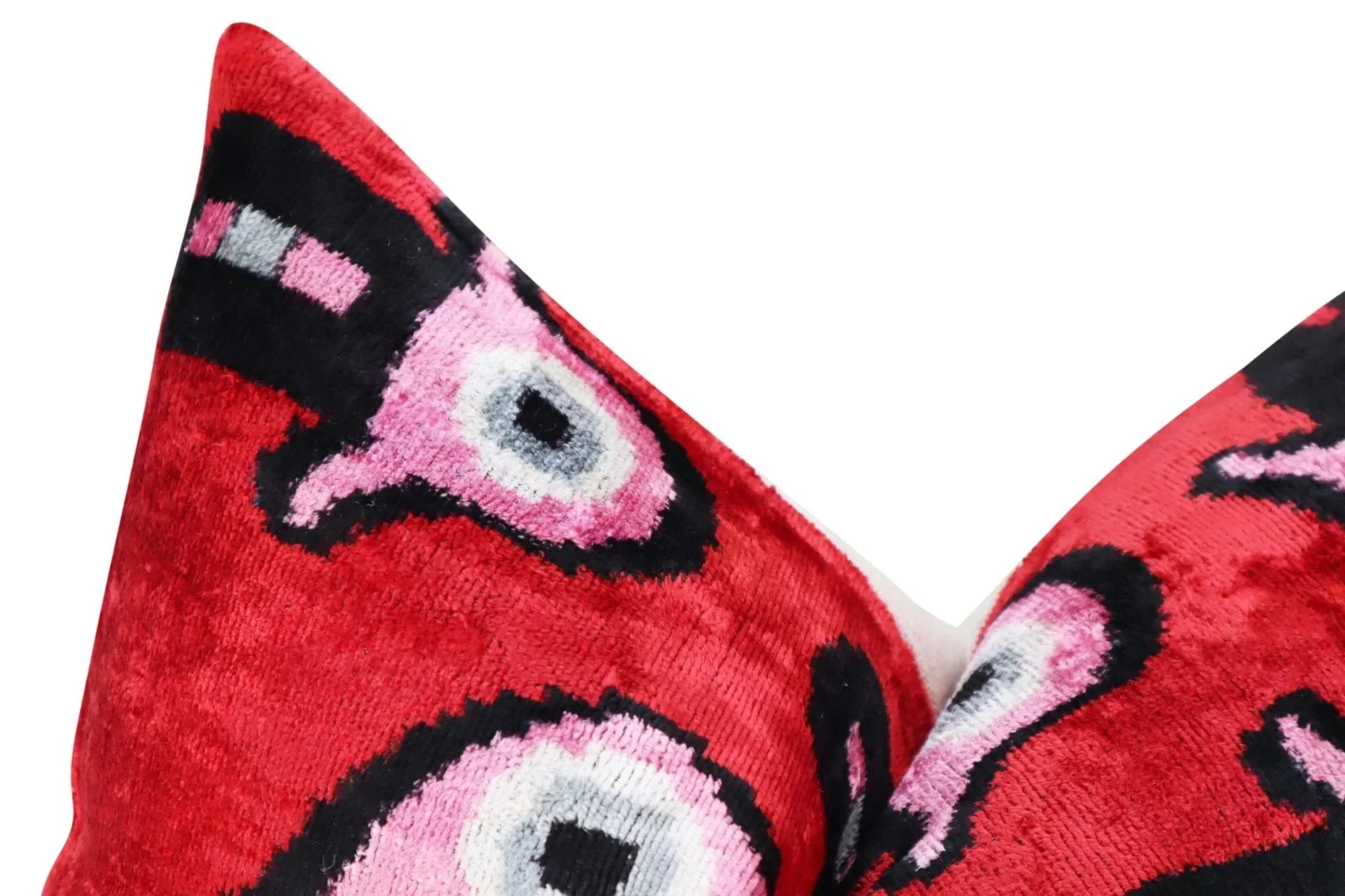 Canvello Luxury Decorative Red Pink Black Throw Pillow | 16 x 24 in (40 x 60 cm) Canvello