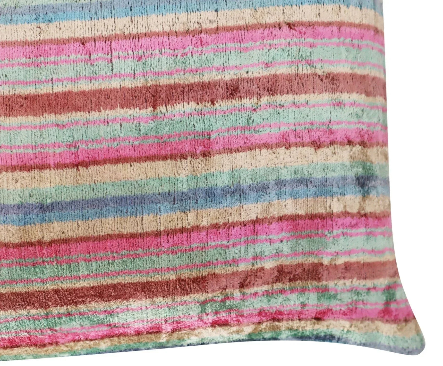 Canvello Luxury Earthtone Stripe Pillow for Couch | X in (40 X Cm), top view - House Of Avana
