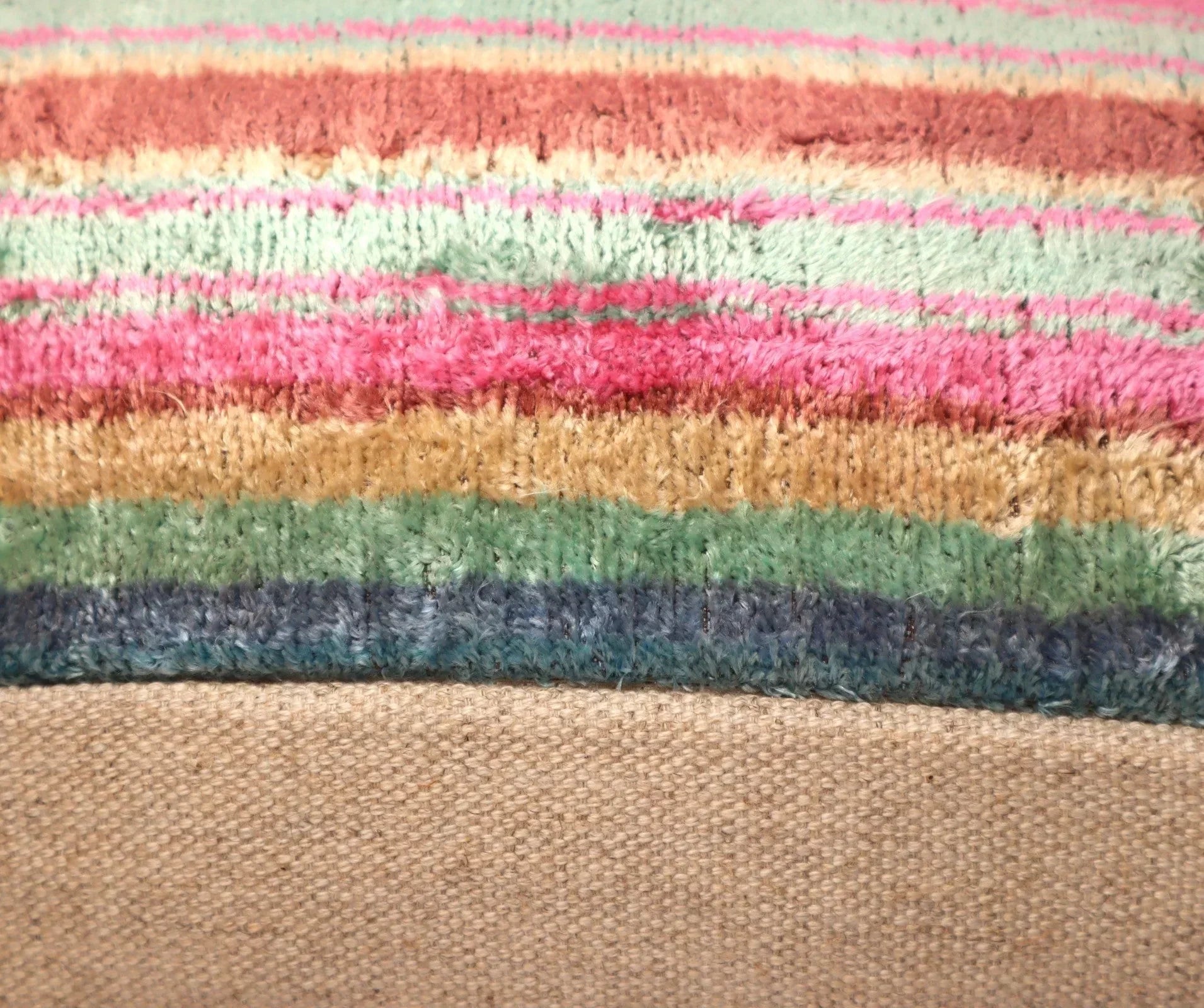 Canvello Luxury Earthtone Stripe Pillow for Couch | X in (40 X Cm), angled view - House Of Avana