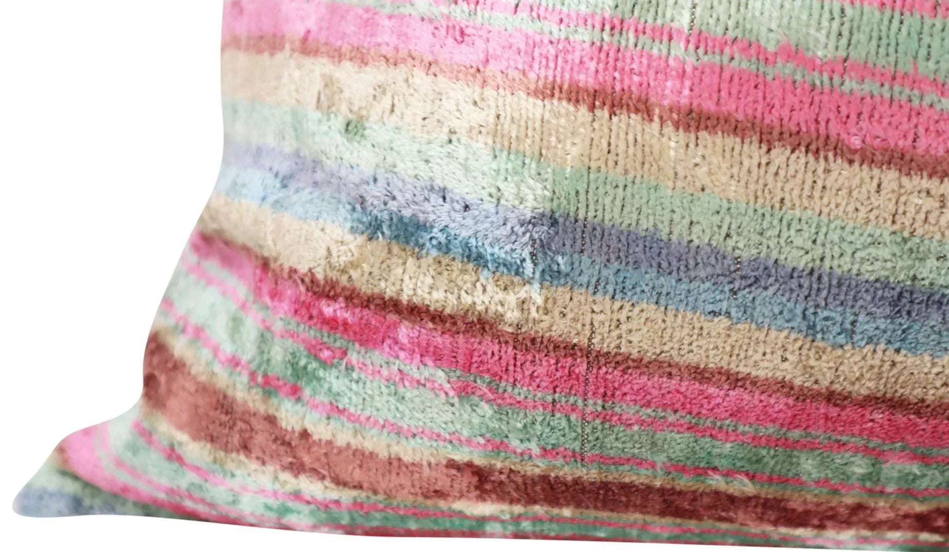 Canvello Luxury Earthtone Stripe Pillow for Couch | X in (40 X Cm), angled view - House Of Avana