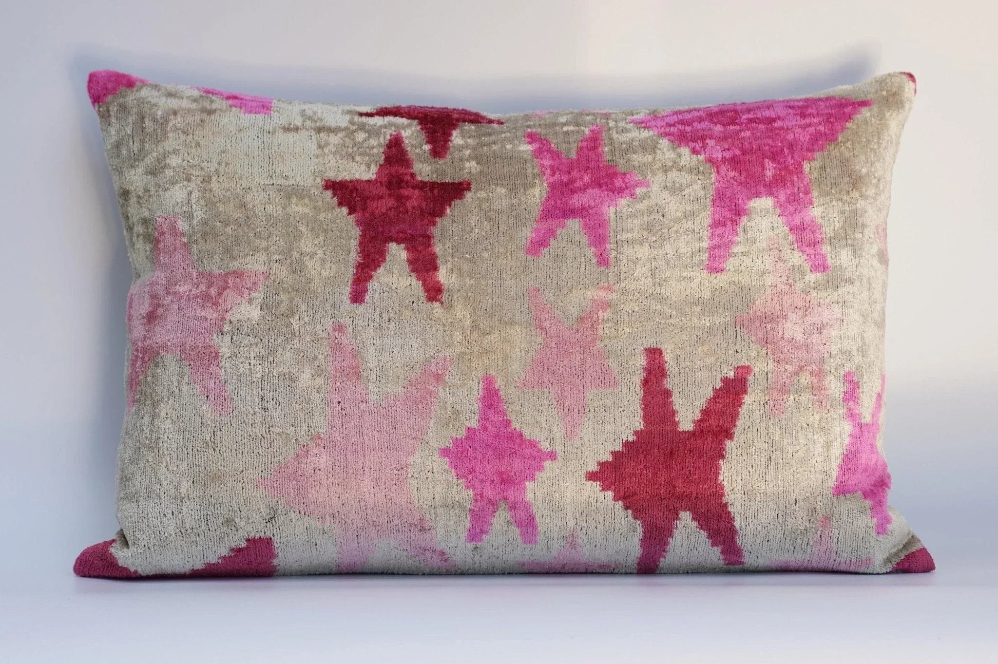 Canvello Luxury Fabric Hot Pink Throw Pillow with Down Insert - 16X24 in Canvello