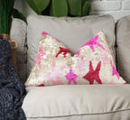 Canvello Luxury Fabric Hot Pink Throw Pillow with Down Insert - 16X24 in Canvello