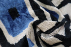 Canvello Luxury Geometric Blue Black Pillow for Couch | 16 x 24 in (40 x 60 cm) Canvello