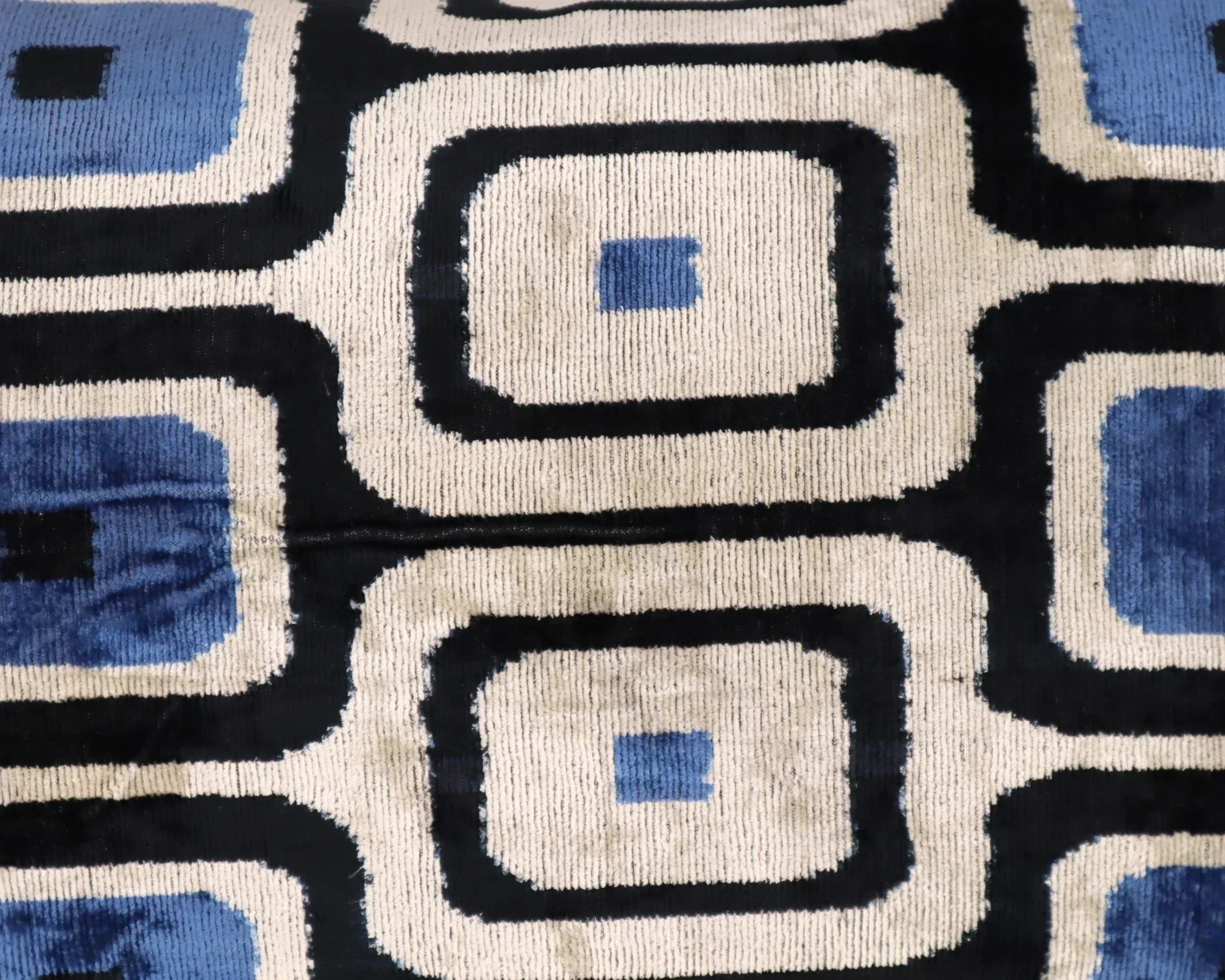 Canvello Luxury Geometric Blue Black Pillow for Couch | 16 x 24 in (40 x 60 cm) Canvello