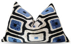 Canvello Luxury Geometric Blue Black Pillow for Couch | 16 x 24 in (40 x 60 cm) Canvello