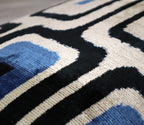 Canvello Luxury Geometric Blue Black Pillow for Couch | 16 x 24 in (40 x 60 cm) Canvello