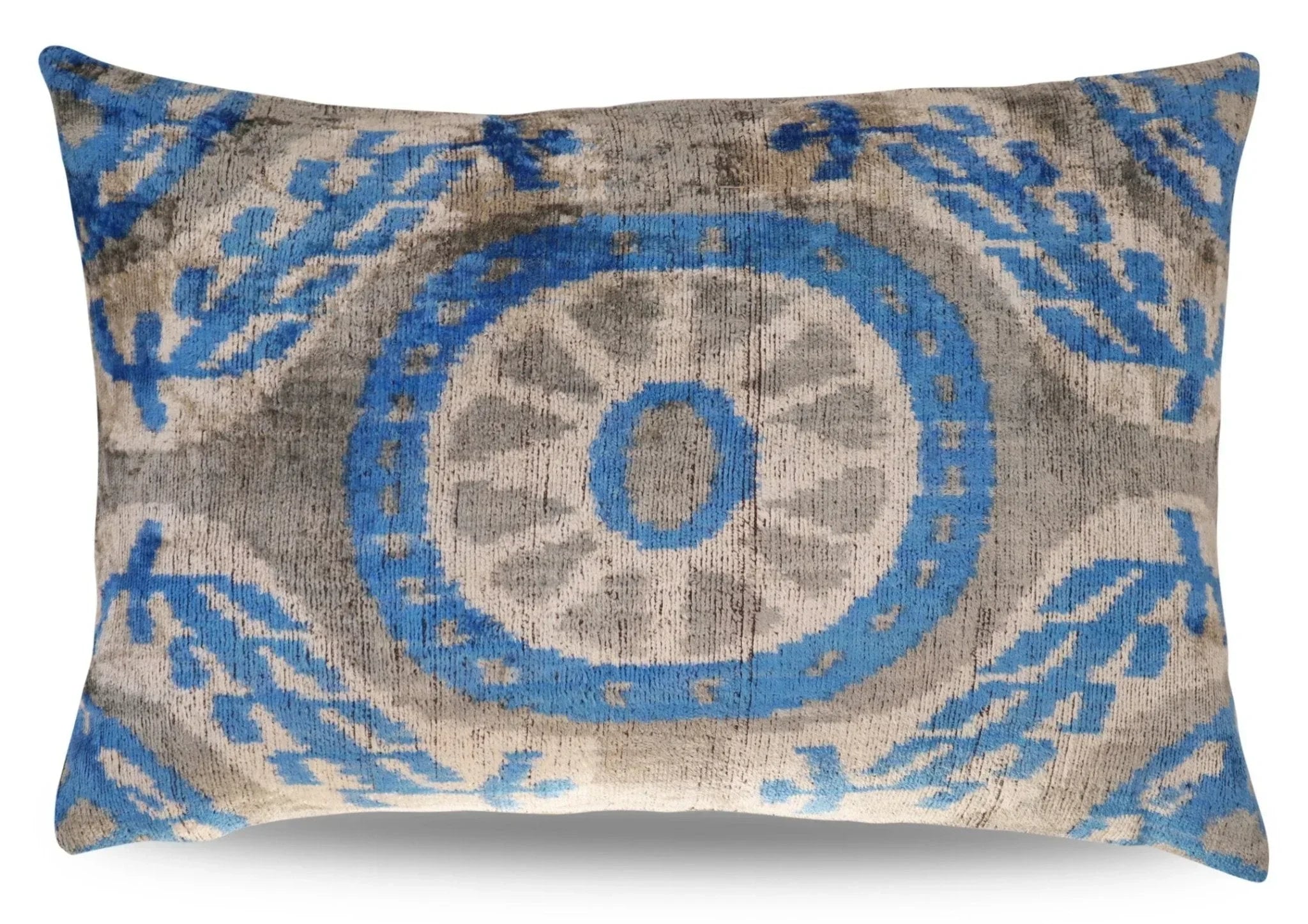 Canvello Luxury Geometric Blue Carbon Grey Pillow for Couch | 16 x 24 in (40 x 60 cm) Canvello