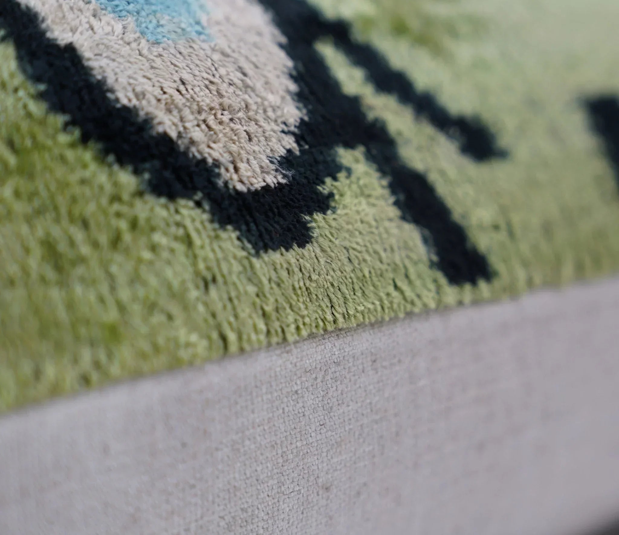 Canvello Luxury Green Smoke Olive Evil Eye Pillow for Couch| X in (40 X Cm), close-up view - House Of Avana