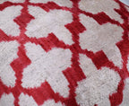 Canvello Luxury Hot Pink Geometric Pillow with Down Insert 16"x16" Canvello