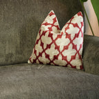 Canvello Luxury Hot Pink Geometric Pillow with Down Insert 16"x16" Canvello