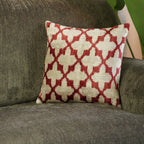 Canvello Luxury Hot Pink Geometric Pillow with Down Insert 16"x16" Canvello
