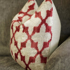 Canvello Luxury Hot Pink Geometric Pillow with Down Insert 16"x16" Canvello