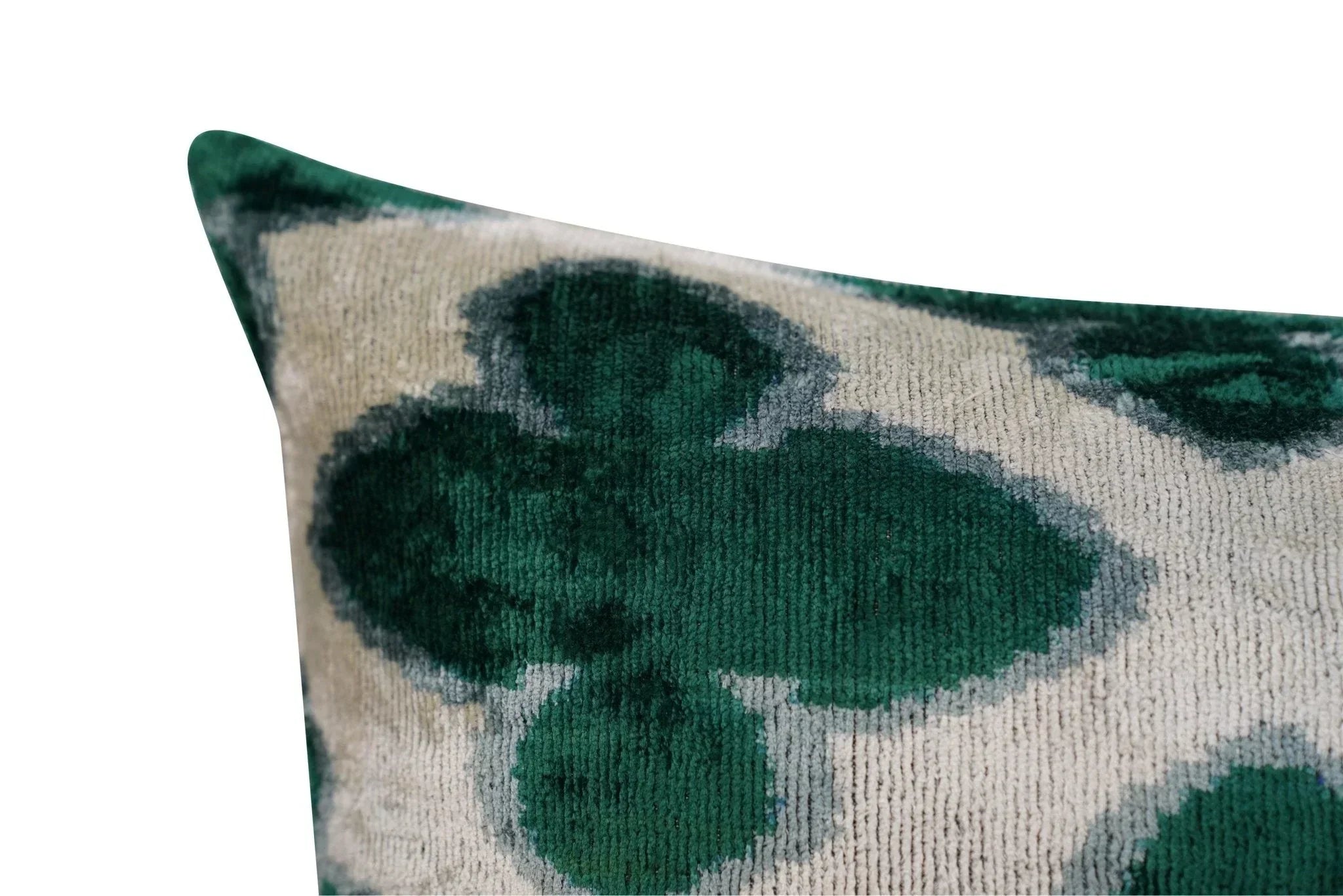Canvello Luxury Leaf Green Carbon Grey Pillow for Couch | 16 x 24 in (40 x 60 cm) Canvello