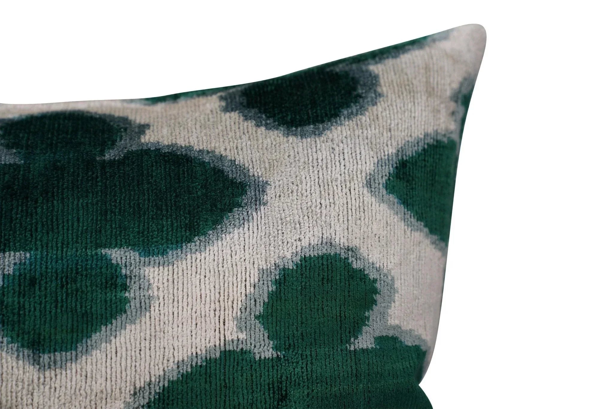 Canvello Luxury Leaf Green Carbon Grey Pillow for Couch | 16 x 24 in (40 x 60 cm) Canvello