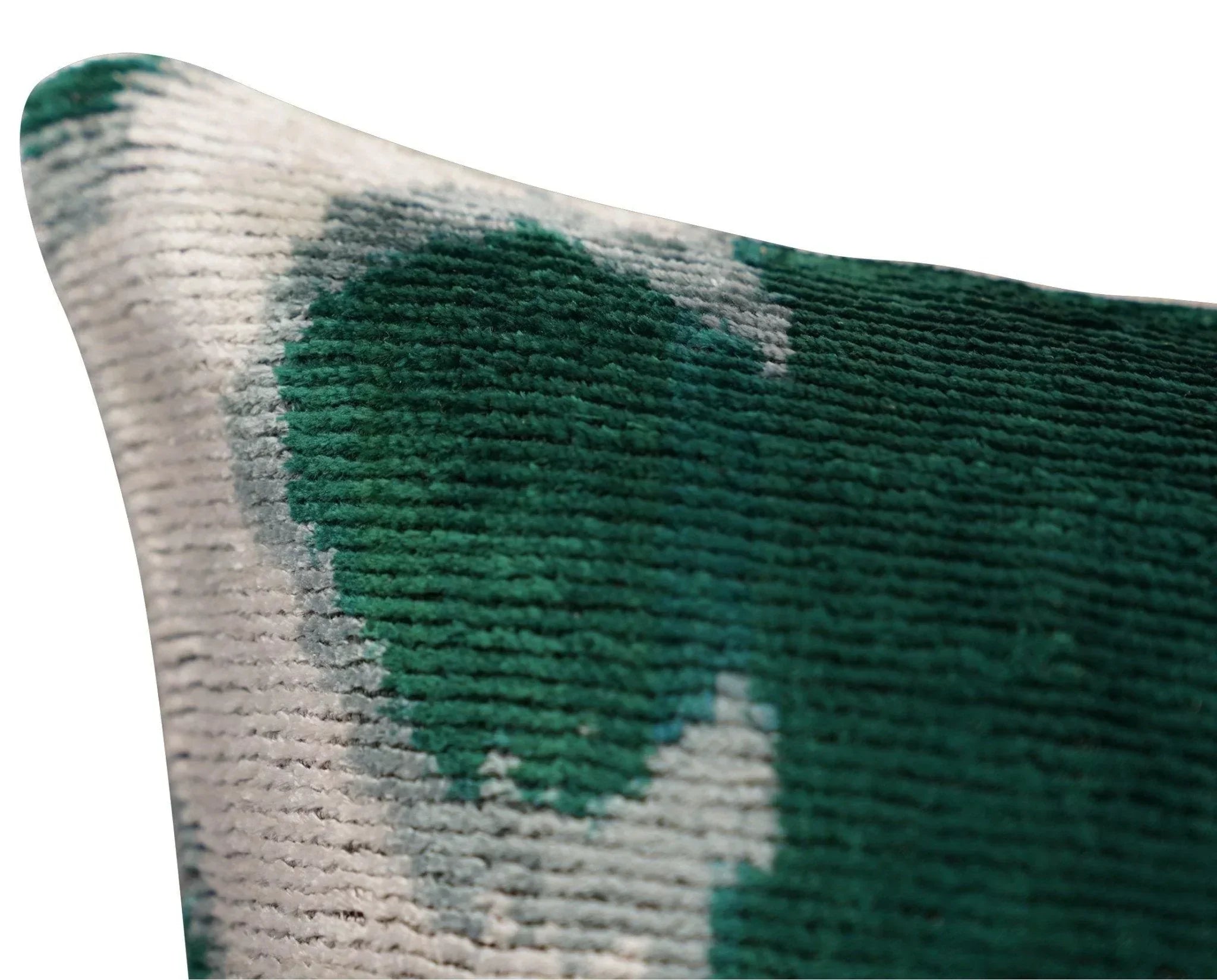 Canvello Luxury Leaf Green Carbon Grey Pillow for Couch | 16x16 Canvello
